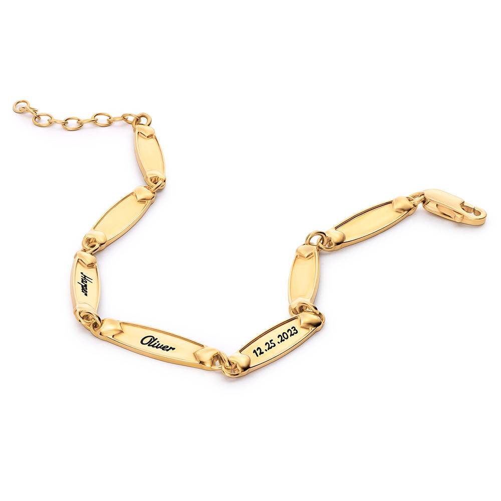 Link to My Heart Name Bracelet in Gold Plating-3 product photo