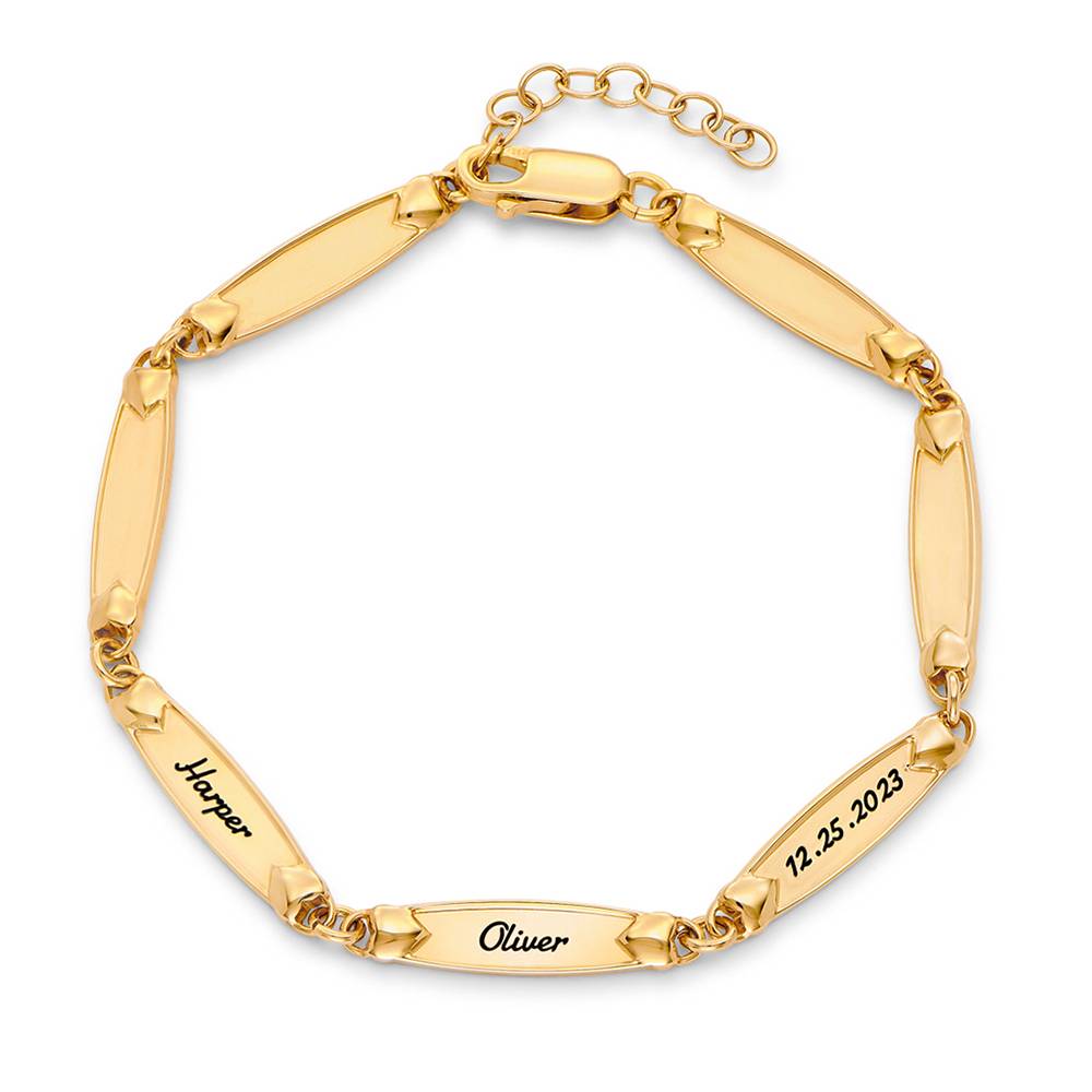 Link to My Heart Name Bracelet in Gold Vermeil-1 product photo