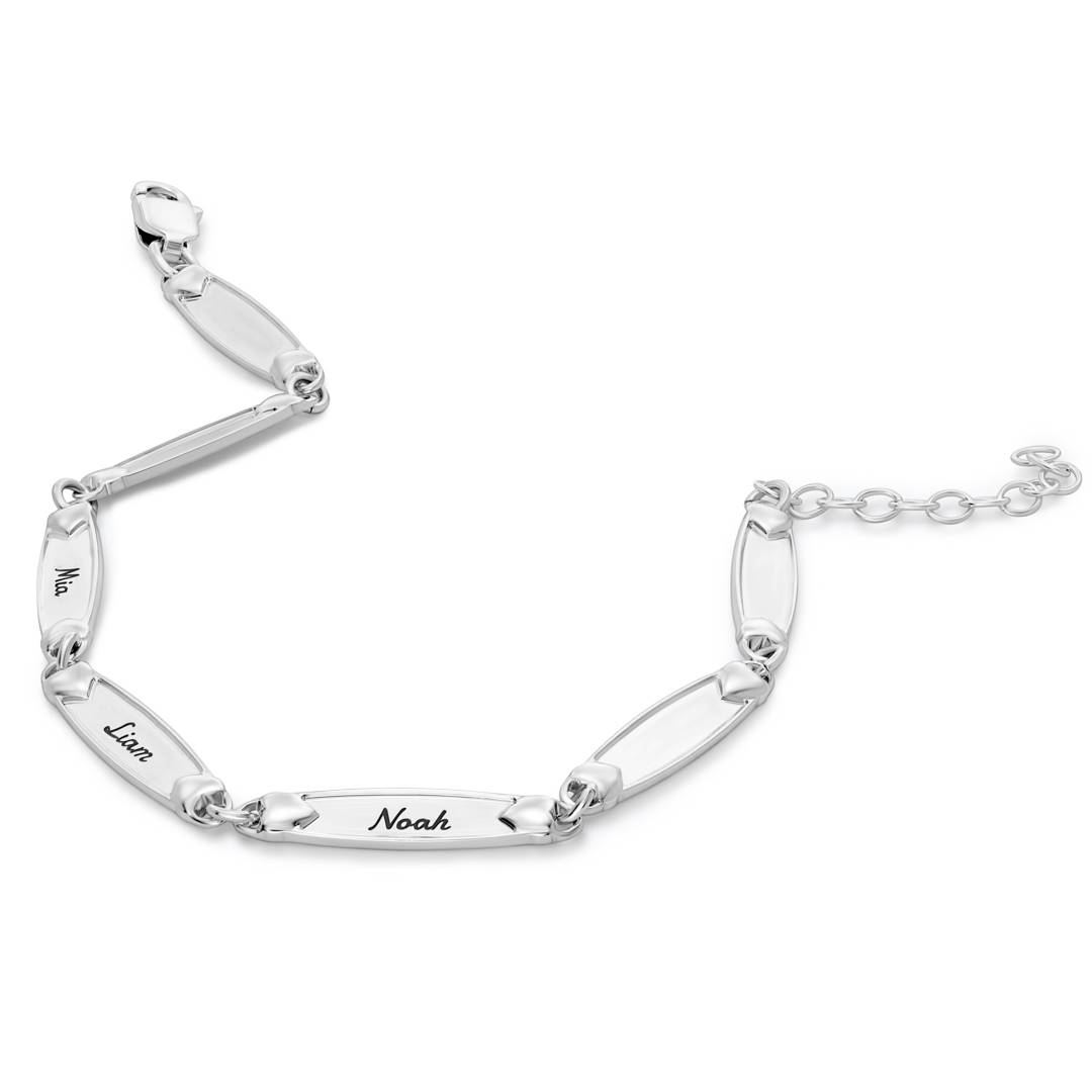 Link to My Heart Name Bracelet in Silver - theo grace