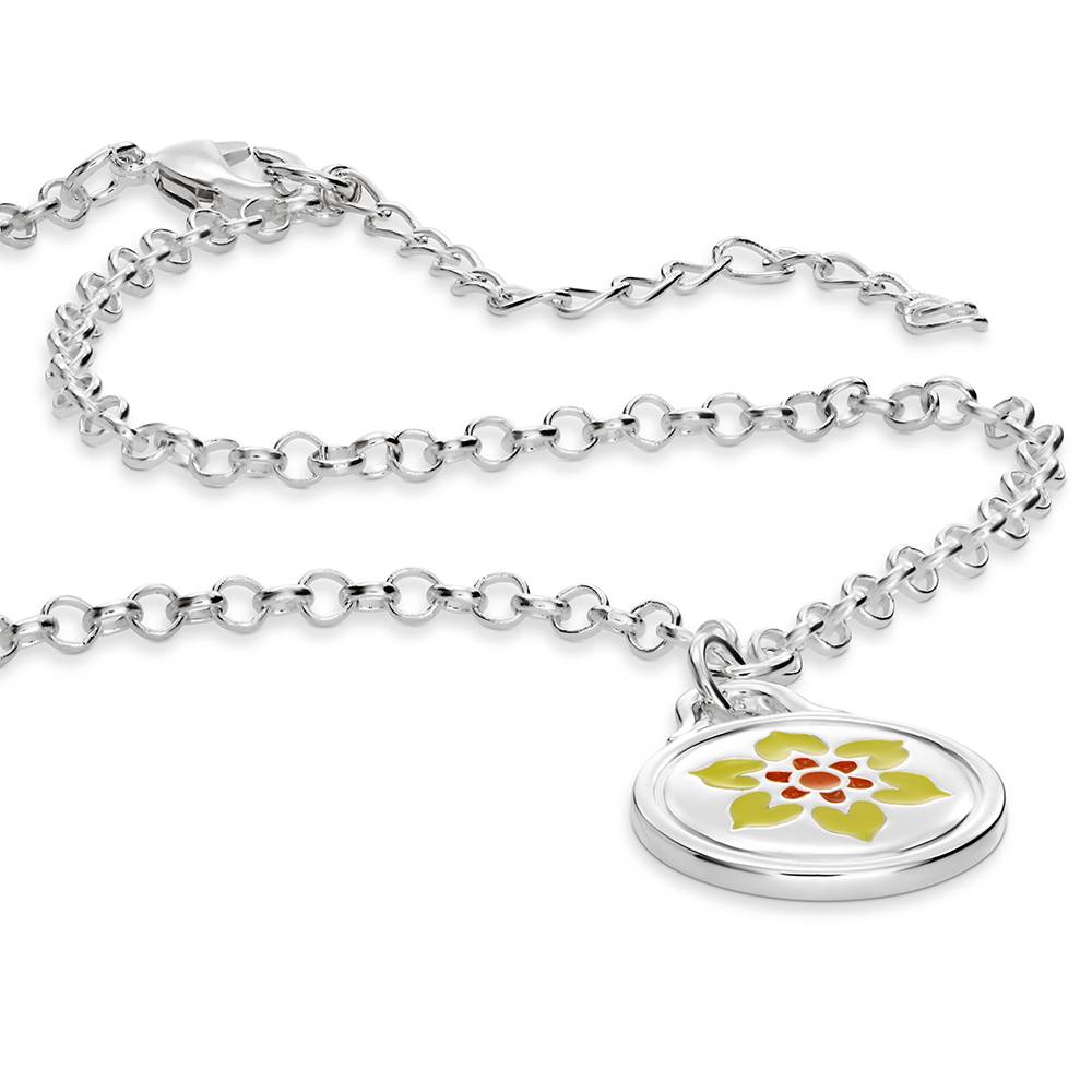 Little Ray of Sunshine Charm Bracelet/Anklet in Silver-2 product photo