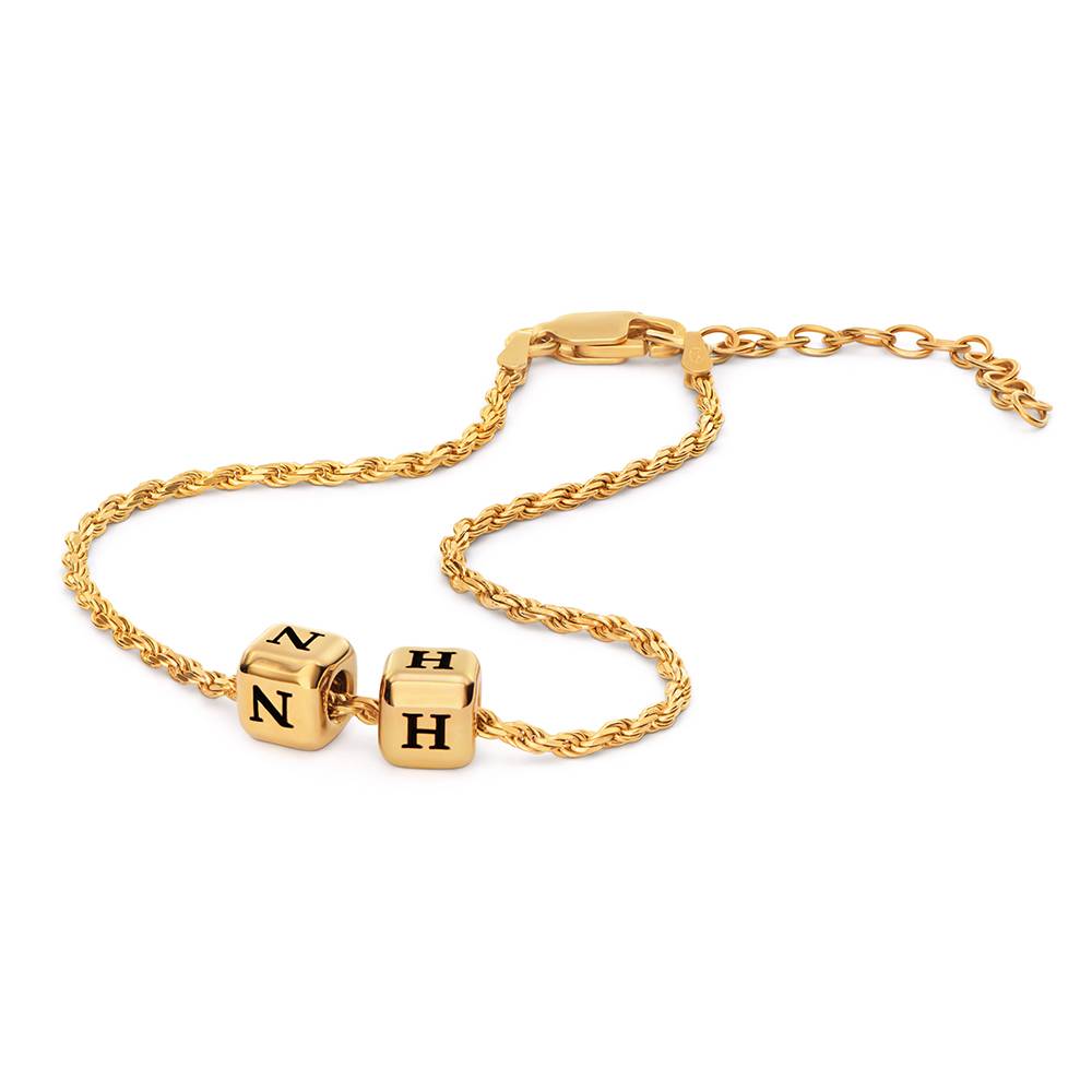 Little Loves Initial Cube Bracelet in Gold Plating-4 Little Loves Initial Cube Bracelet in Gold Plating-4 product photo