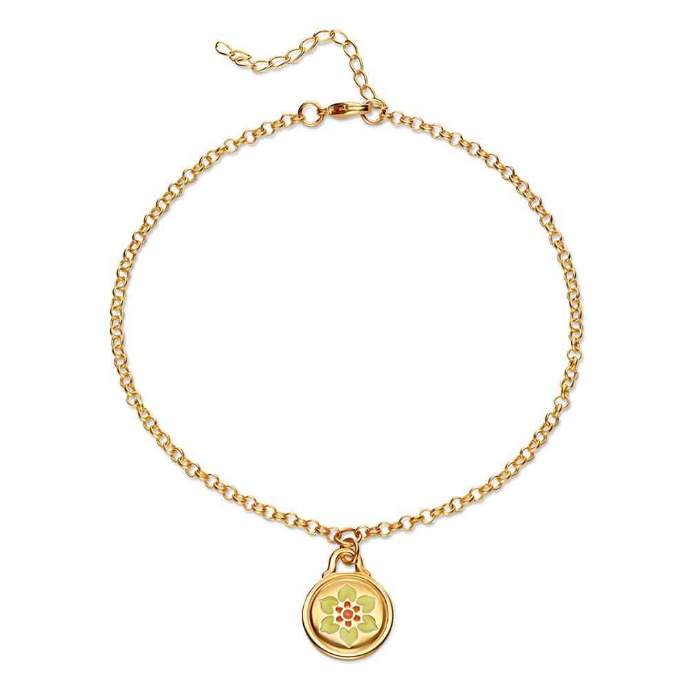 Little Ray of Sunshine Charm Bracelet/Anklet in Gold Plating-1 product photo