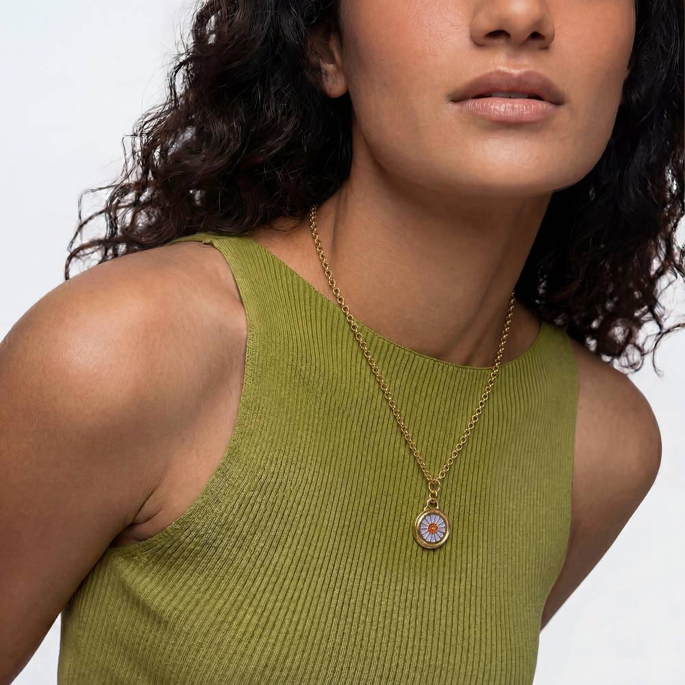 Little Ray of Sunshine Charm Necklace in Gold Plating-3 product photo