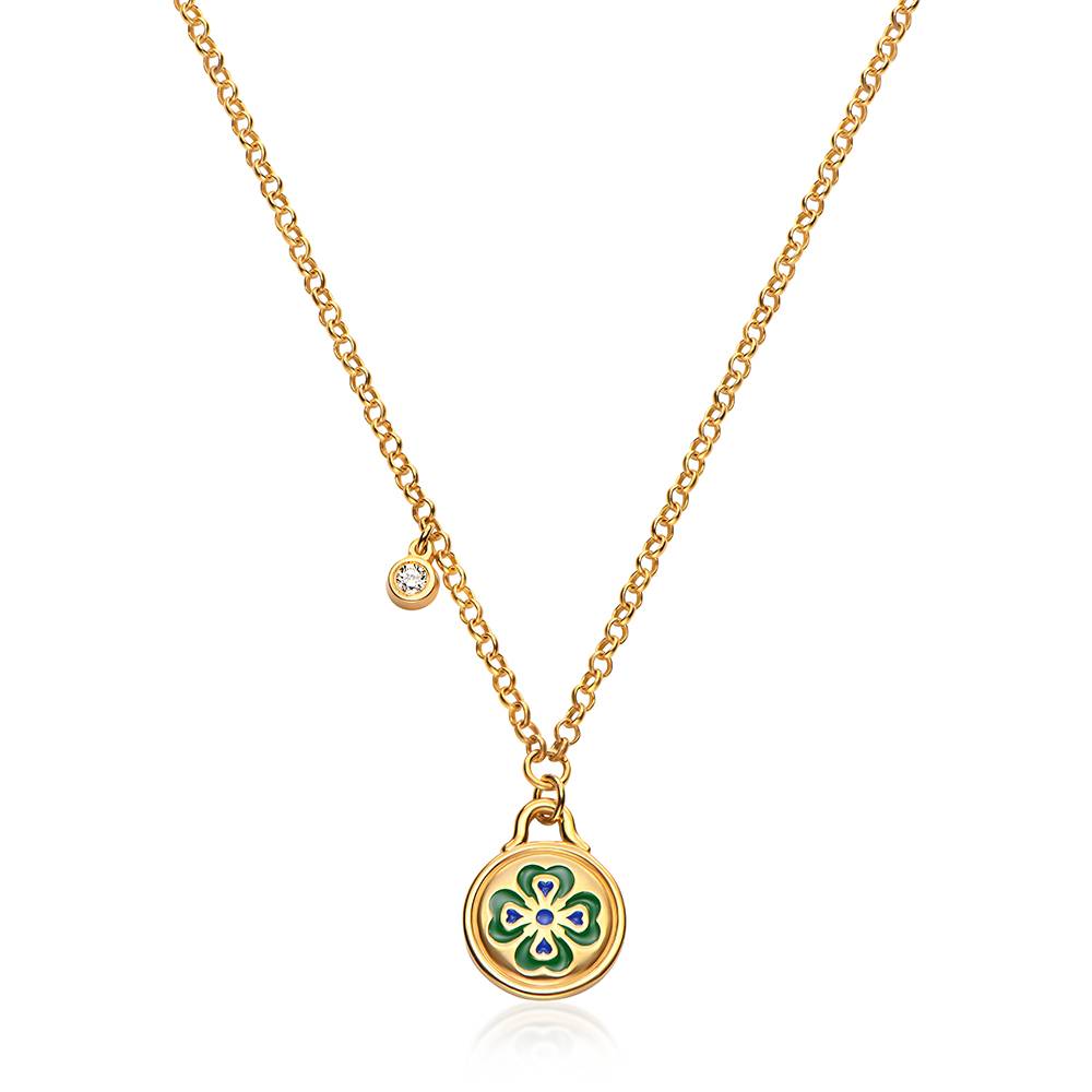 Little Ray of Sunshine Necklace in Gold Plating with 0.10CT Diamond-1 product photo