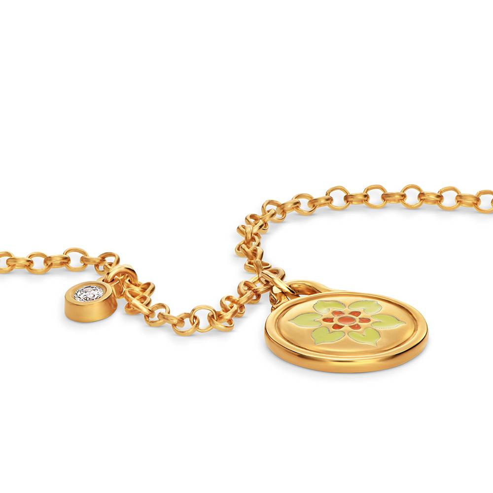 Little Ray of Sunshine Necklace in Gold Plating with 0.10CT Diamond-2 product photo