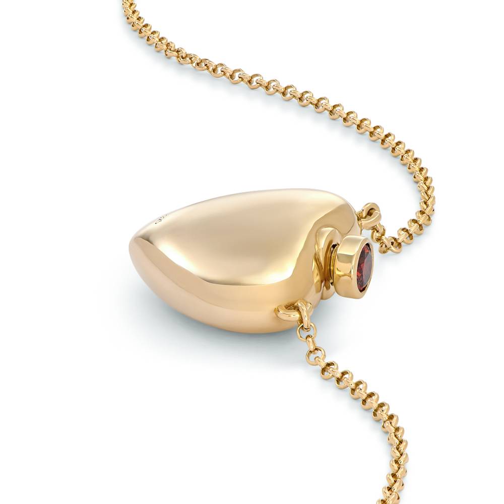 Love Note Puffy Heart Necklace in Gold Plating-5 Love Note Puffy Heart Necklace in Gold Plating-5 product photo