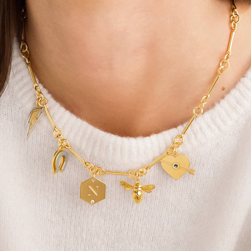 Luckiest Charms Necklace in Gold Plating - theo grace