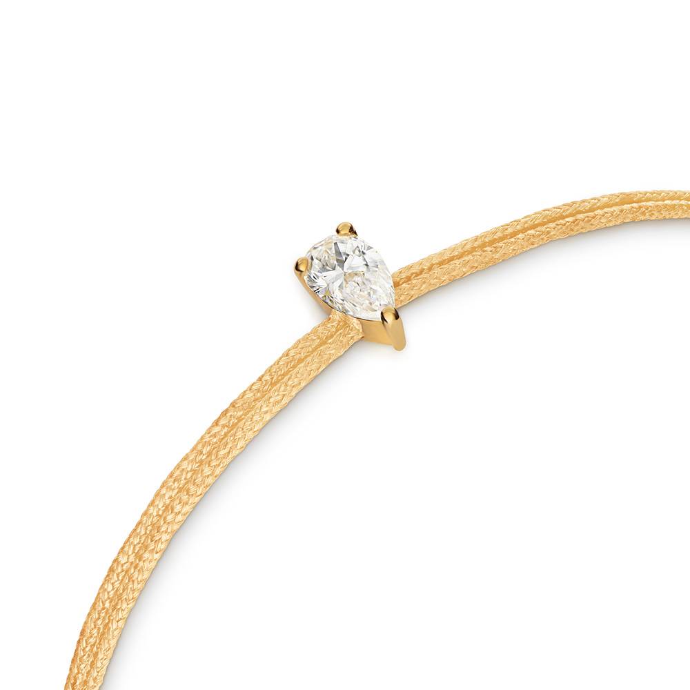 Lucky Knot Pear Diamond Adjustable Sand Cord Bracelet-3 product photo