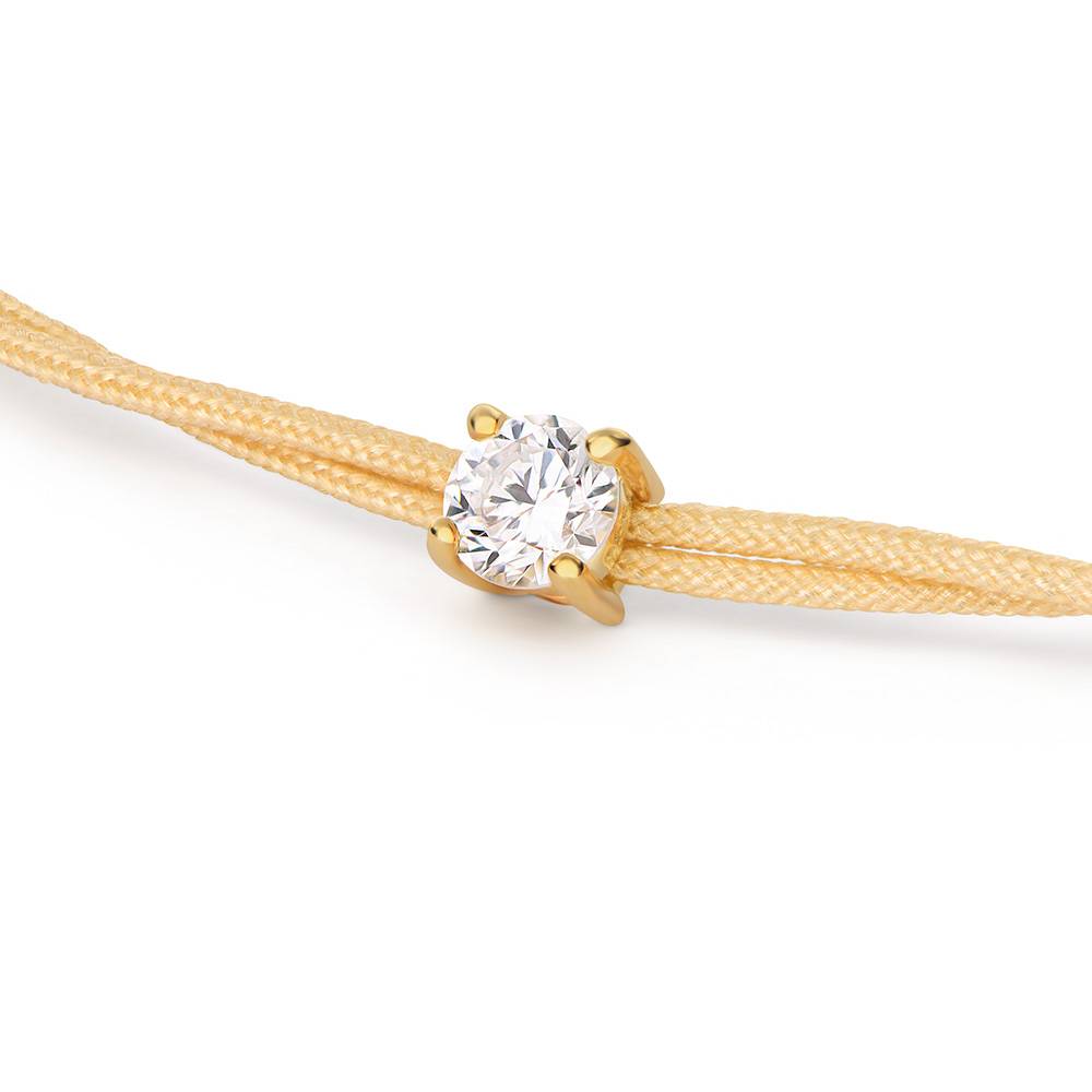 Lucky Knot Round Diamond Adjustable Sand Cord Bracelet-3 product photo
