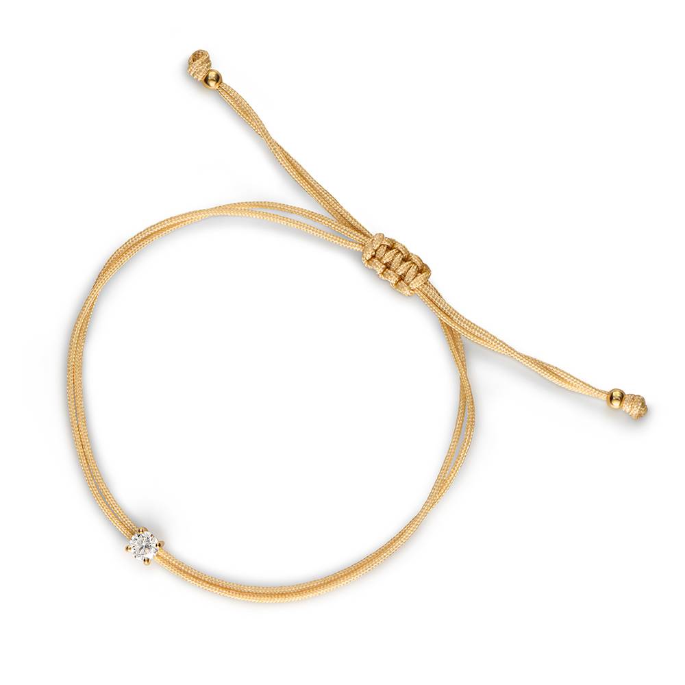 Lucky Knot Round Diamond Adjustable Sand Cord Bracelet-2 product photo