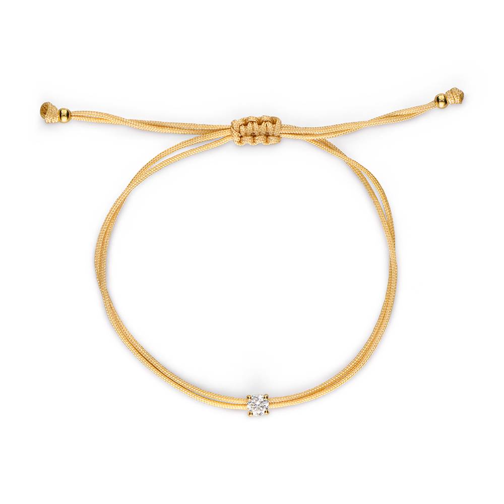 Lucky Knot Round Diamond Adjustable Sand Cord Bracelet-1 product photo