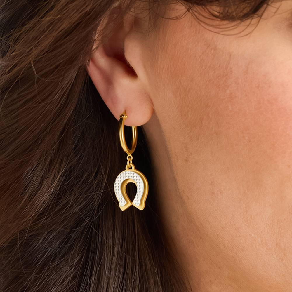 Lucky You Hoop Earrings in Gold Vermeil-3 Lucky You Hoop Earrings in Gold Vermeil-3 product photo