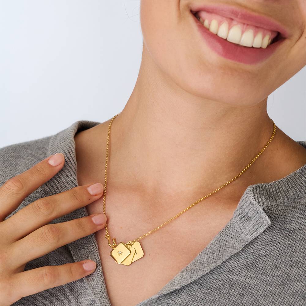 Made to Treasure Initials Locket Necklace  in Gold Plating-4 product photo