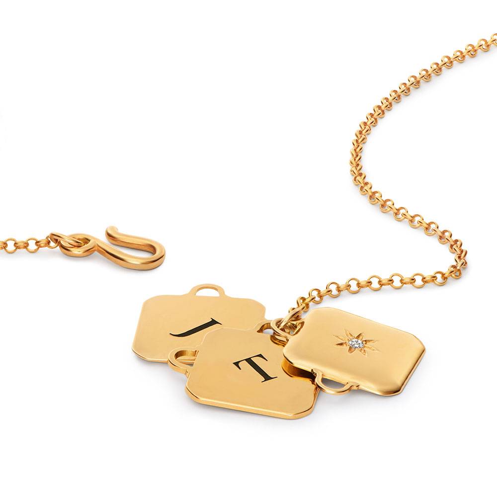 Made to Treasure Initials Locket Necklace  in Gold Plating-5 product photo