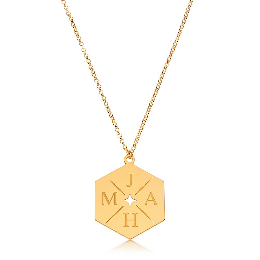 MAJH Initial Necklace in Gold Vermeil-1 MAJH Initial Necklace in Gold Vermeil-1 product photo