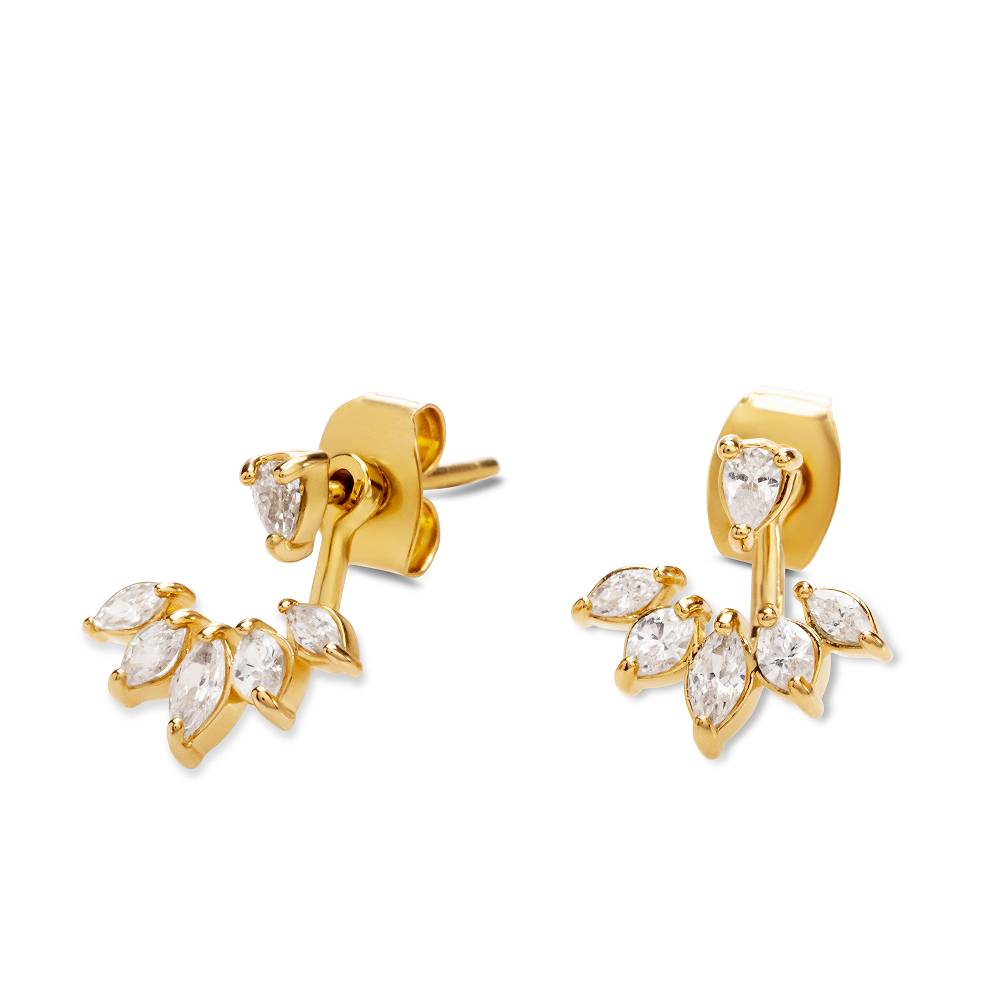 Marquise Cluster Drop Earrings in Gold Plating-1 product photo