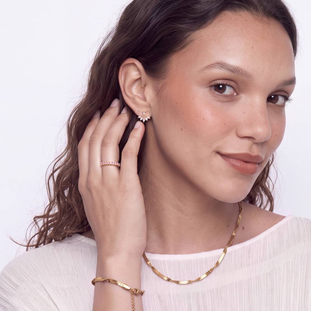 Marquise Cluster Drop Earrings in Gold Plating-2 product photo