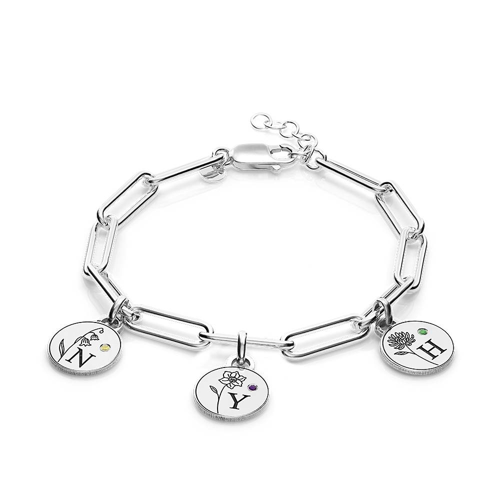 Life Charms Bracciale Elastico Con Angelo Custode | Placcato Argento E Cuore Rosa | Regalo Gallese 'Mae'n Angel Gwarcheidiol'