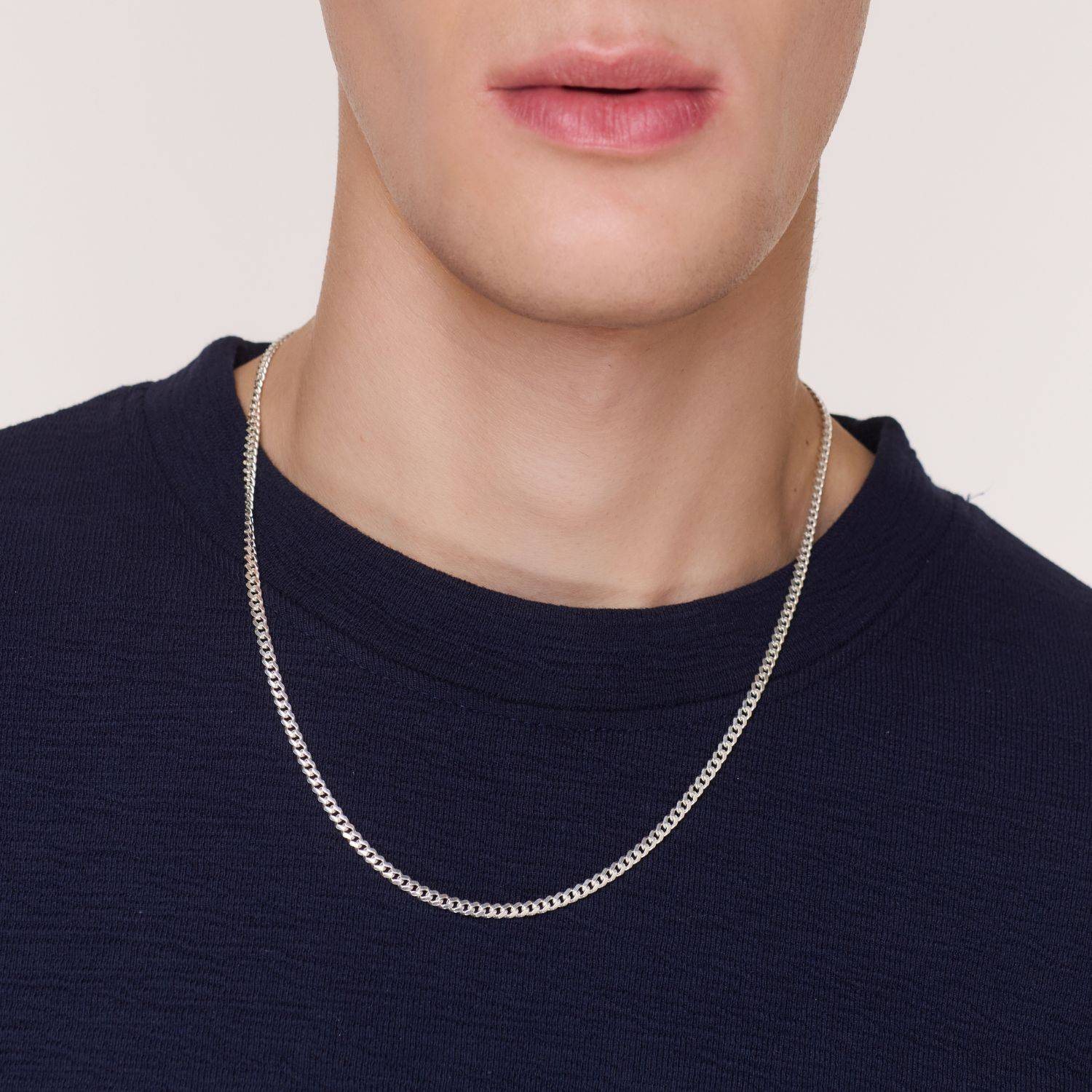 Miami Cuban Link Chain in Silver-3 product photo