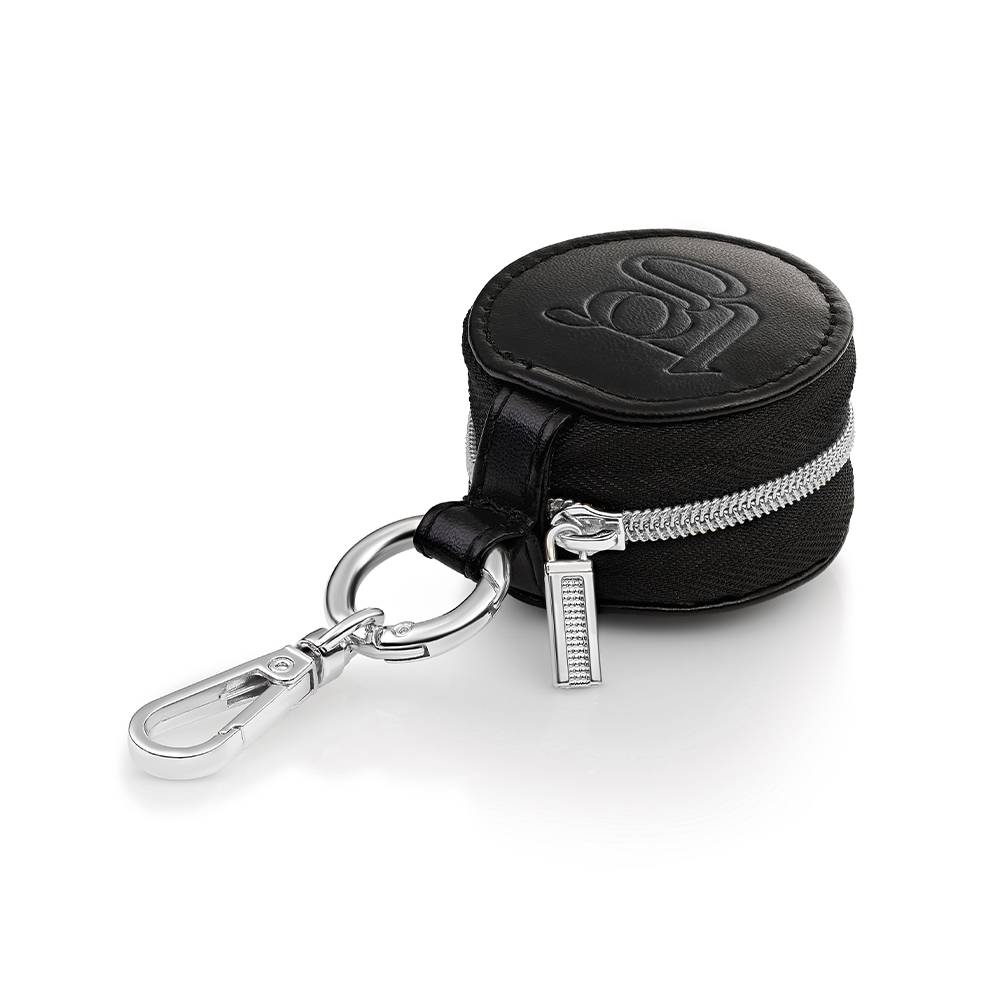 Mini Charm Jewelry Box in Black PU Leather Free Gift-1 product photo