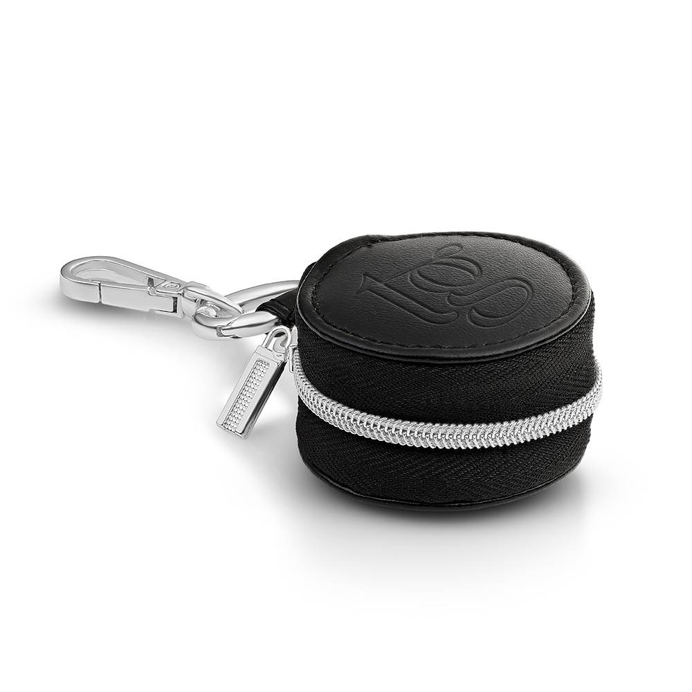 Mini Charm Jewelry Box in Black PU Leather Free Gift-4 product photo