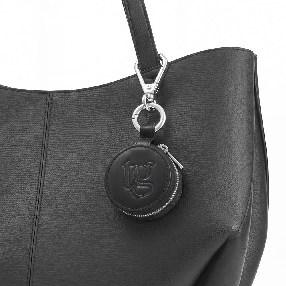Mini Charm Jewelry Box in Black PU Leather Free Gift-2 product photo