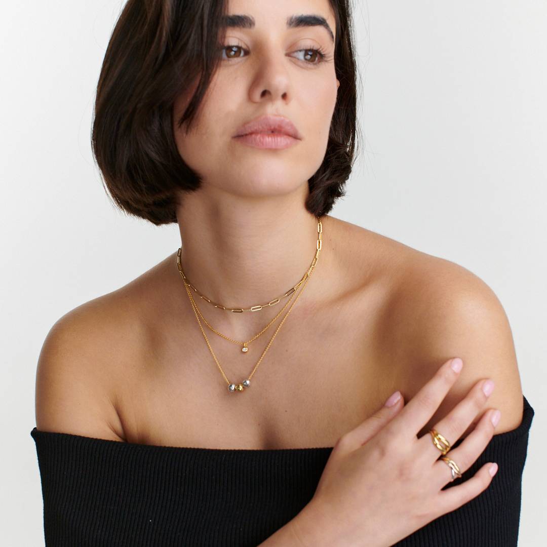 Gorthe Mixed Plate Charm Necklace