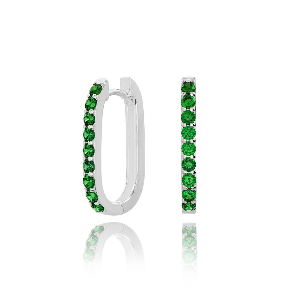 Monica CZ Huggies in Sterling Silver-1 product photo