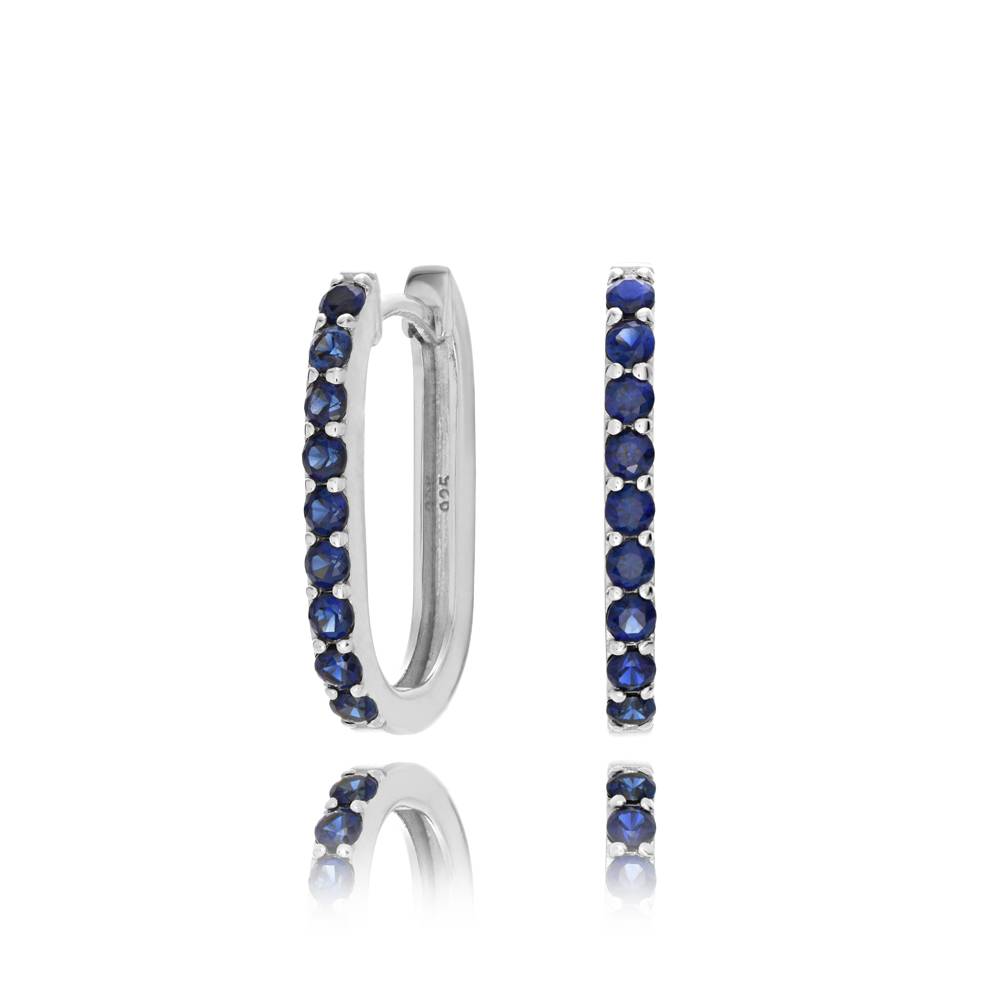 Monica CZ Huggies in Sterling Silver-4 product photo