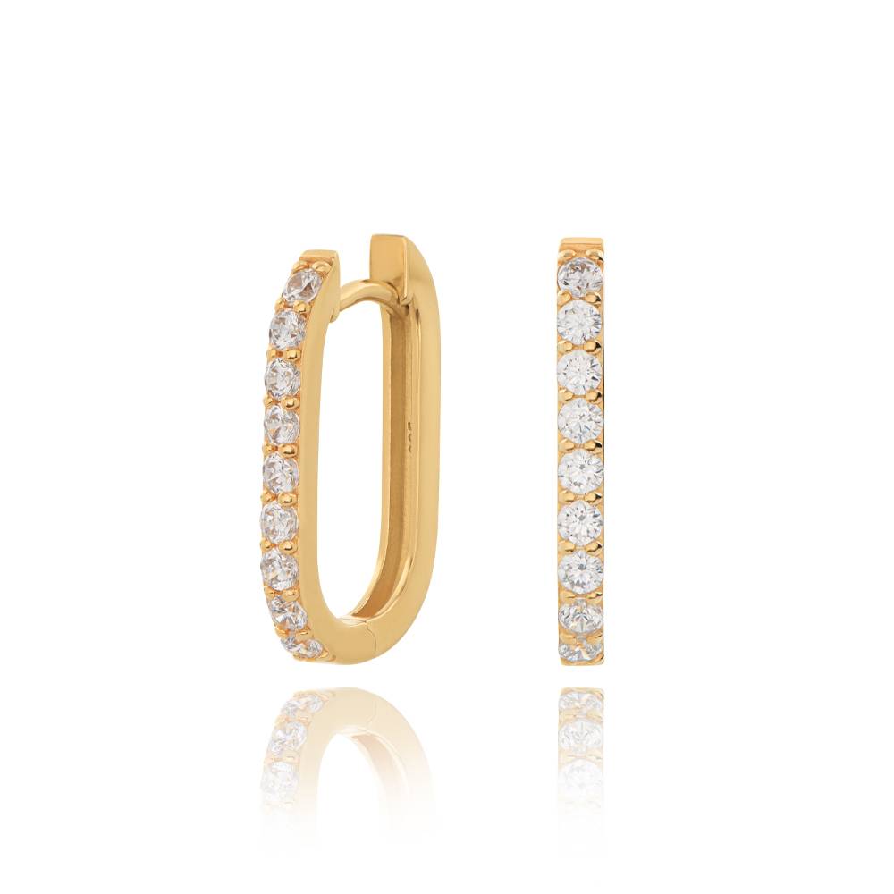 Monica CZ Huggies in Gold Vermeil