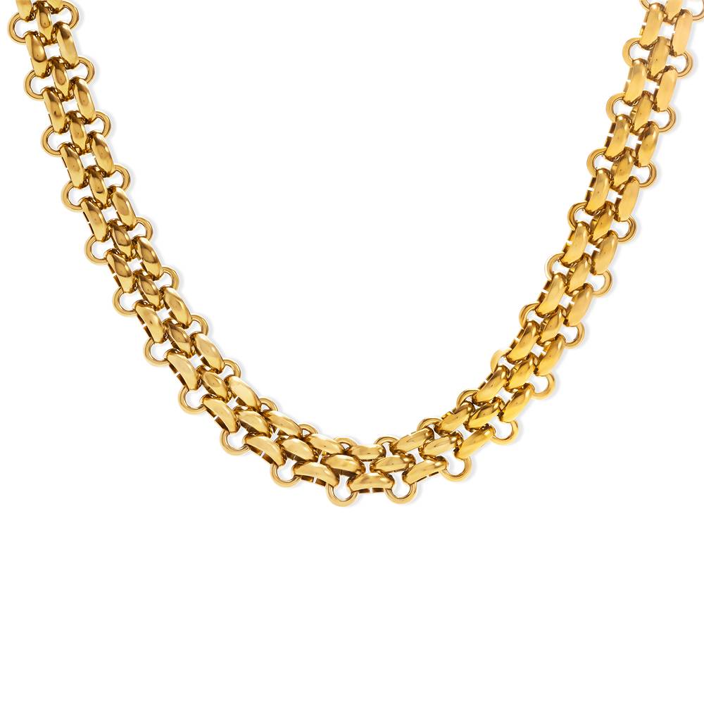 Multi-Link Rolo Chain Necklace in Gold Plating-1 product photo