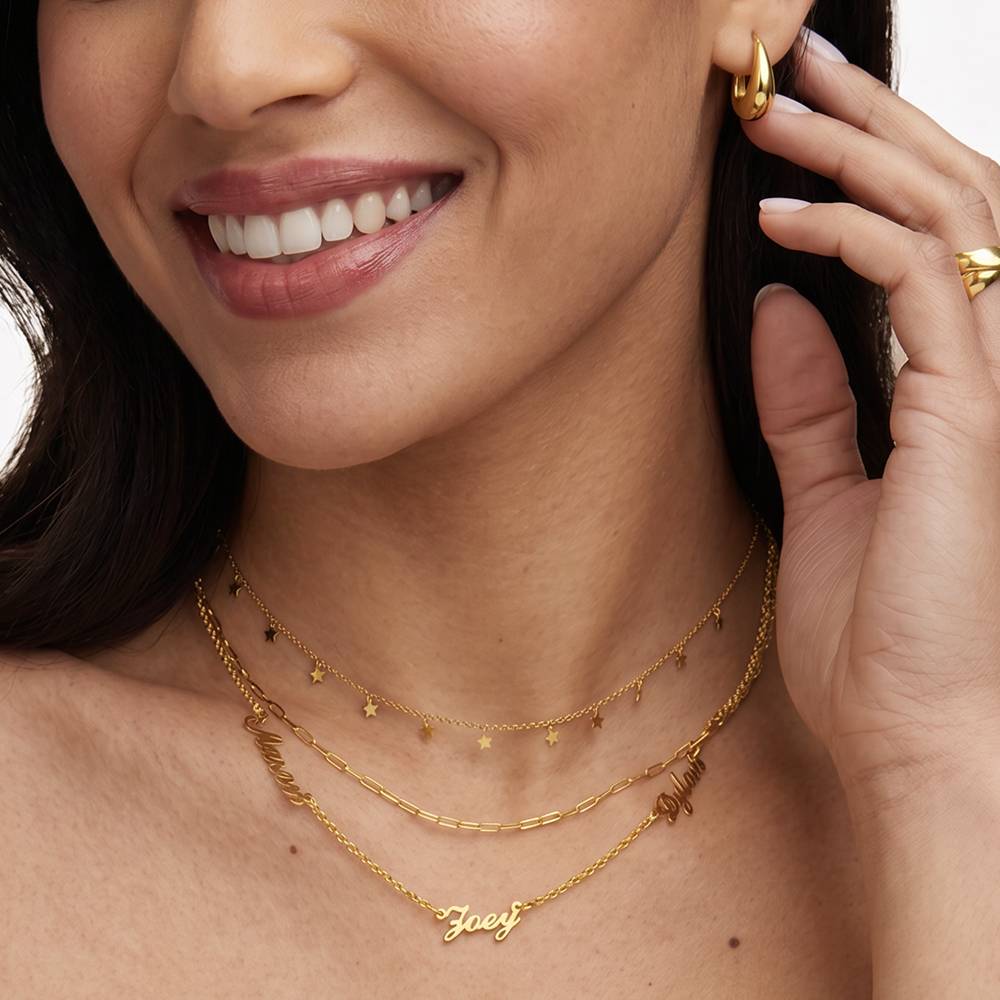 Heritage Multiple Name Necklace in Gold Vermeil-3 product photo