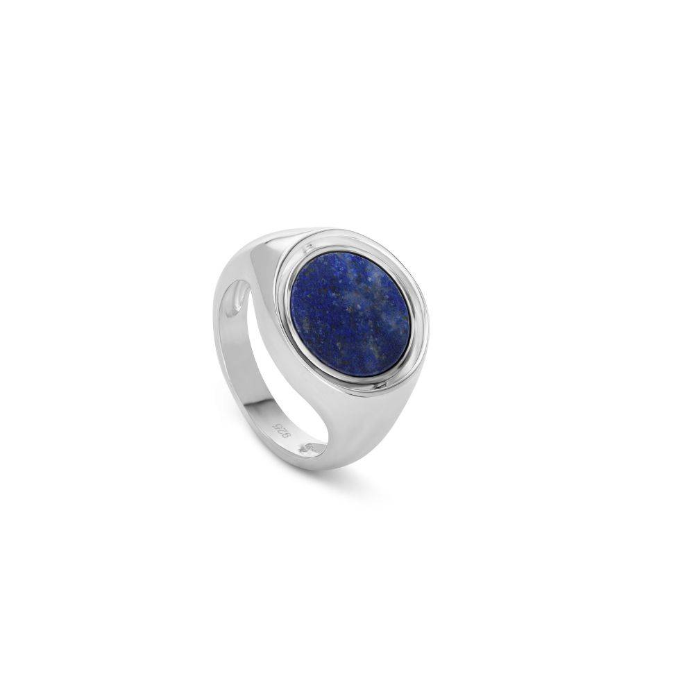 New Moon Spinner Signet Ring in Silver-2 New Moon Spinner Signet Ring in Silver-2 product photo