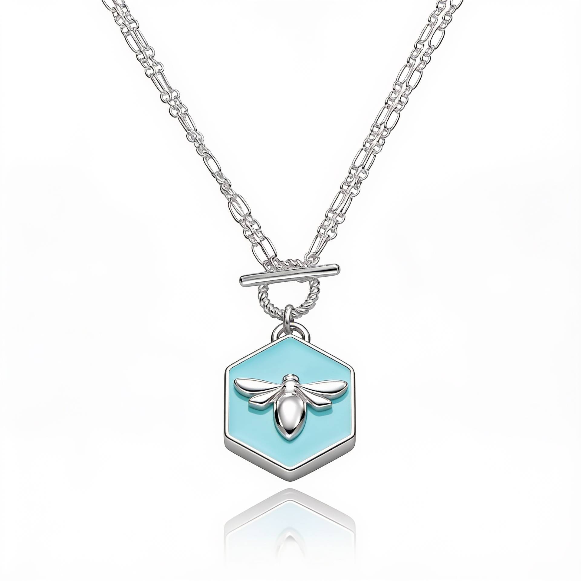 Nicky Hilton Bee Loved Necklace with Blue Enamel-3 Nicky Hilton Bee Loved Necklace with Blue Enamel-3 product photo