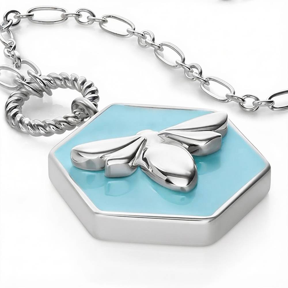 Nicky Hilton Bee Loved Necklace with Blue Enamel-4 Nicky Hilton Bee Loved Necklace with Blue Enamel-4 product photo