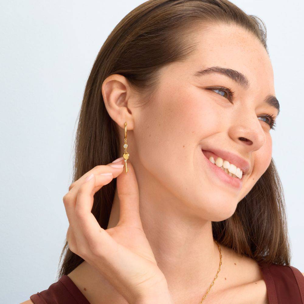 No Other Key Earrings in Gold-3 No Other Key Earrings in Gold-3 product photo