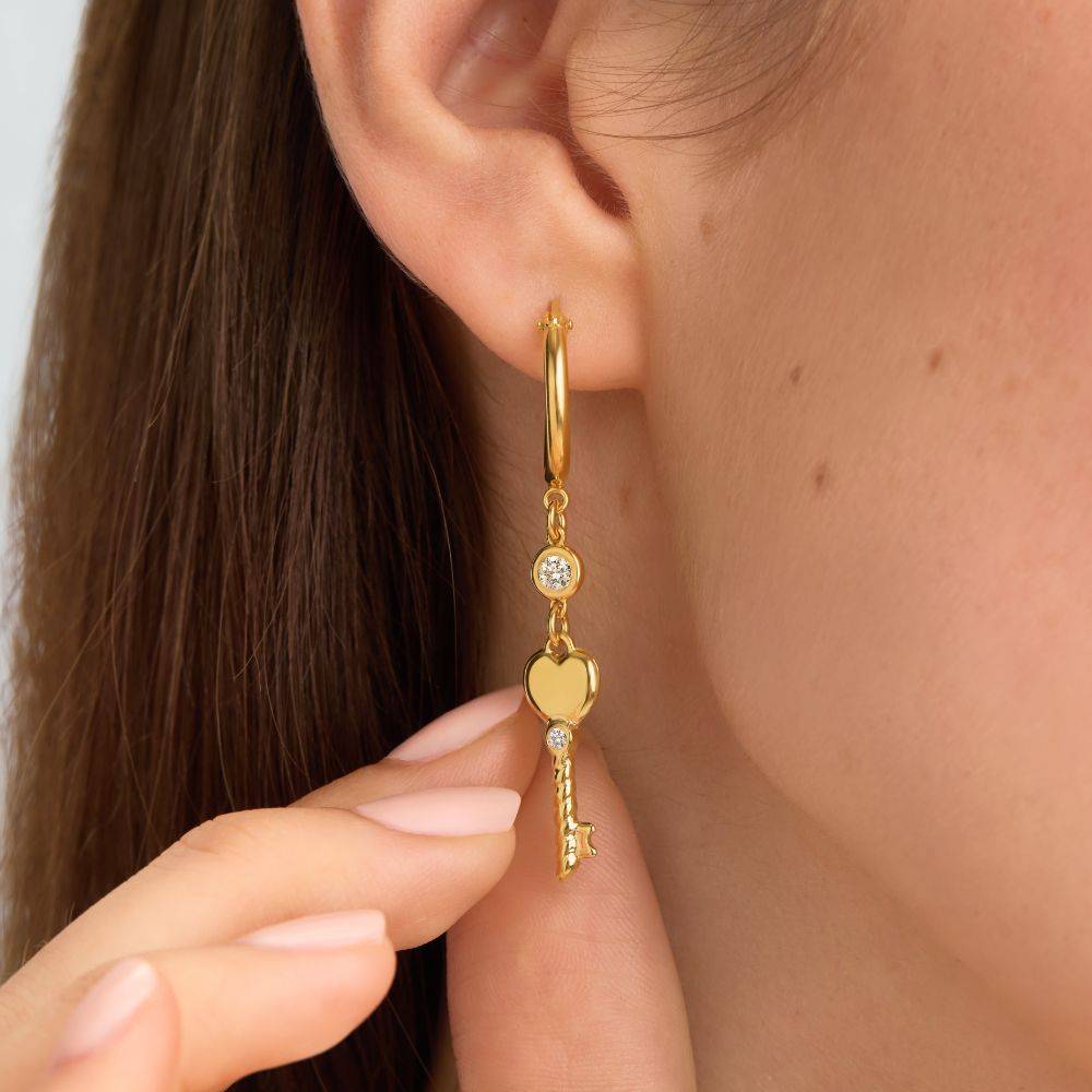 No Other Key Earrings in Gold-5 No Other Key Earrings in Gold-5 product photo