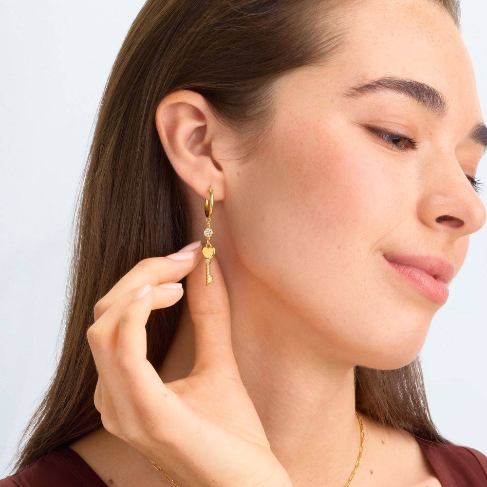 No Other Key Earrings in Gold-1 No Other Key Earrings in Gold-1 product photo
