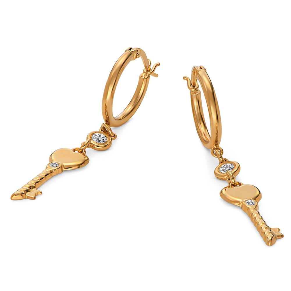 No Other Key Earrings in Gold-4 No Other Key Earrings in Gold-4 product photo