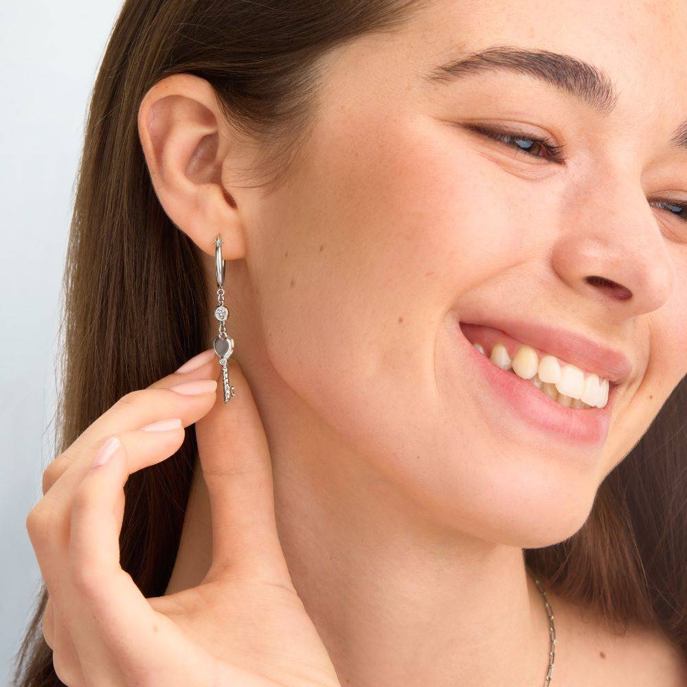 No Other Key Earrings in Silver-1 No Other Key Earrings in Silver-1 product photo