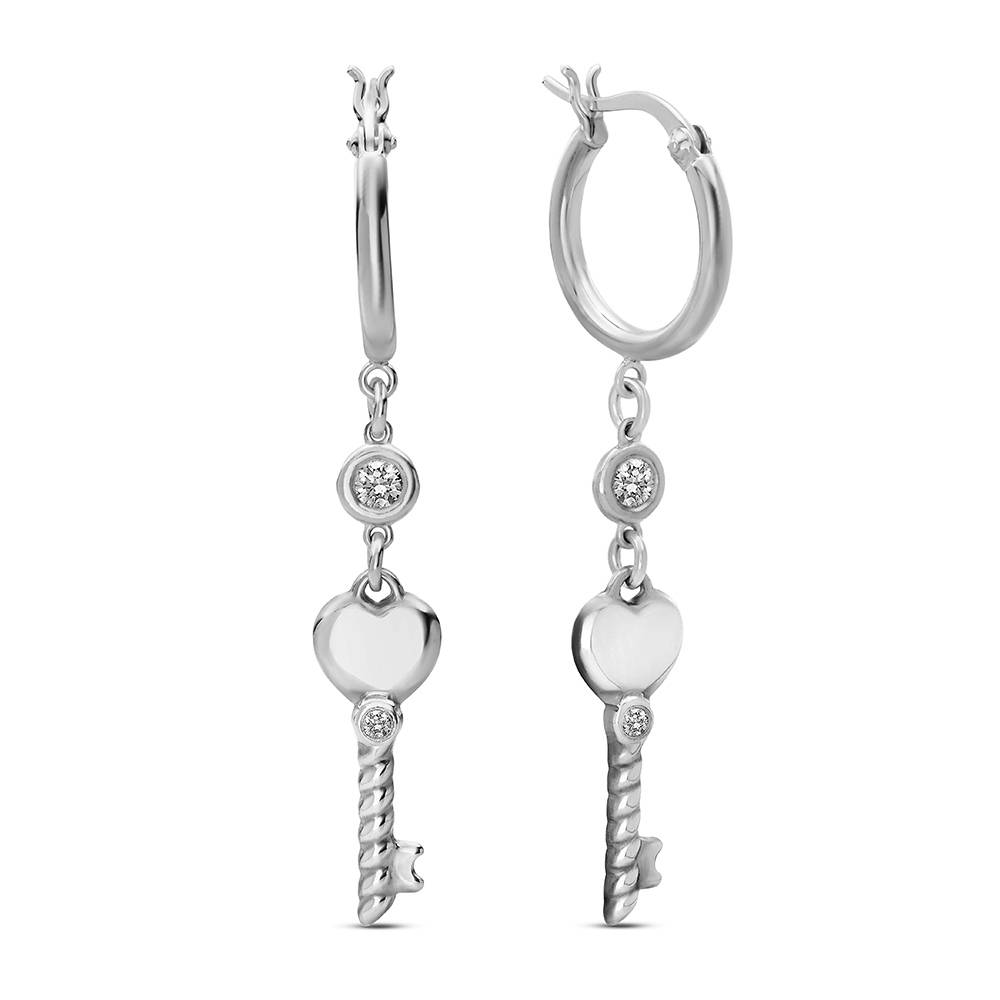 No Other Key Earrings in Silver-4 No Other Key Earrings in Silver-4 product photo