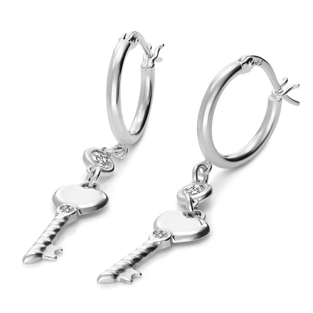 No Other Key Earrings in Silver-2 No Other Key Earrings in Silver-2 product photo