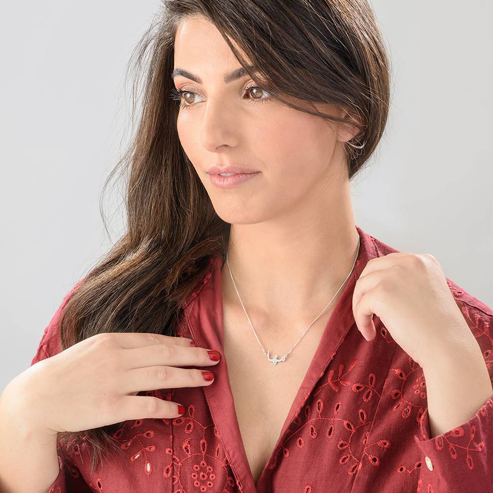 Personalized Arabic Necklace in Silver-2 product photo