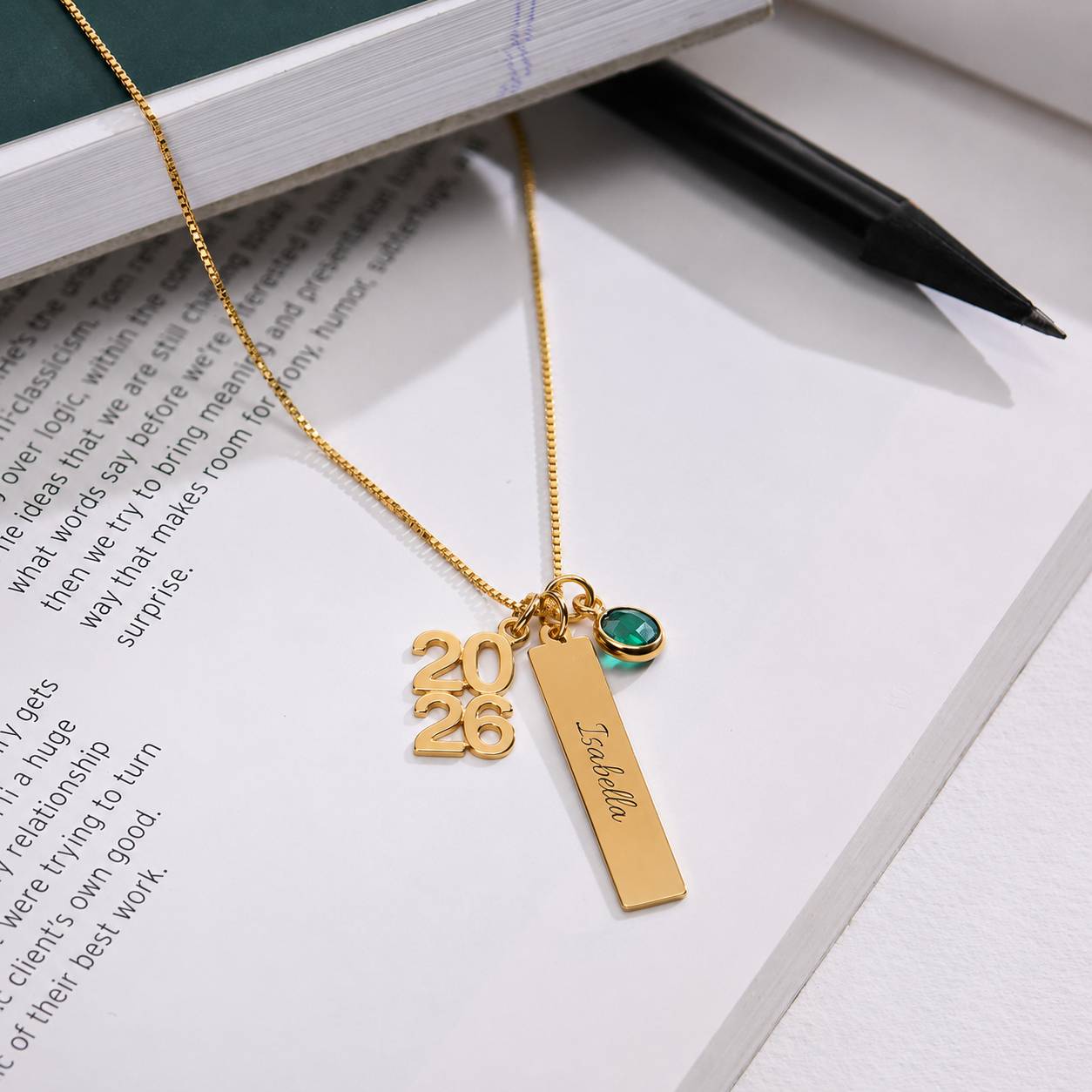 Graduation Charm Necklace in Gold Plating-2 product photo