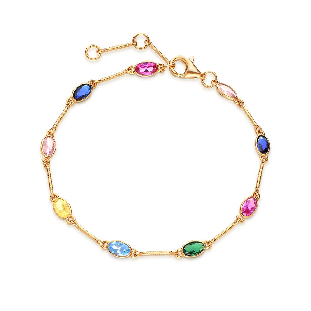 Theo Grace Prism Multi-Stone Bracelet in Gold Vermeil