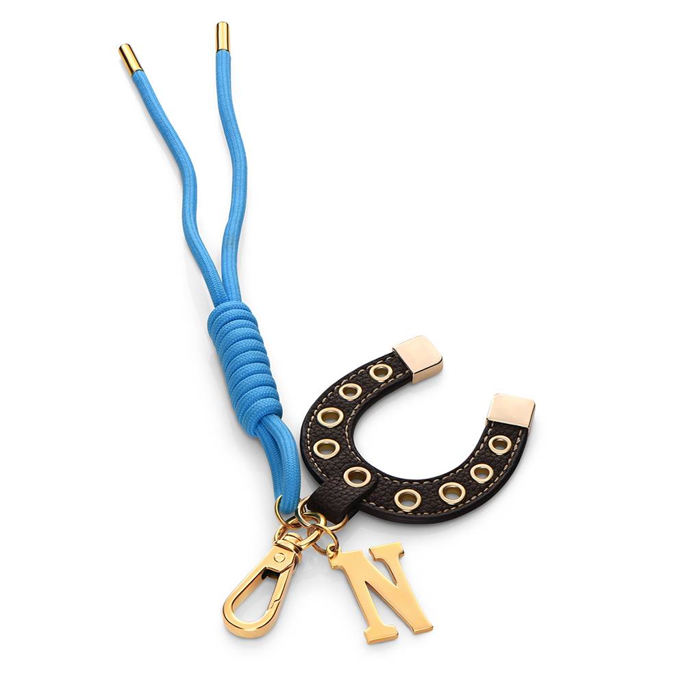 Fortune Found Horseshoe Initial Bag Charm - Theo Grace
