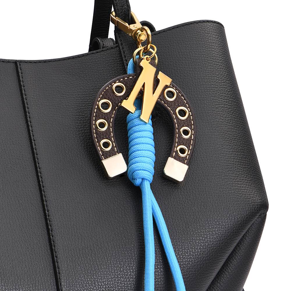 Fortune Found Horseshoe Initial Bag Charm - Theo Grace