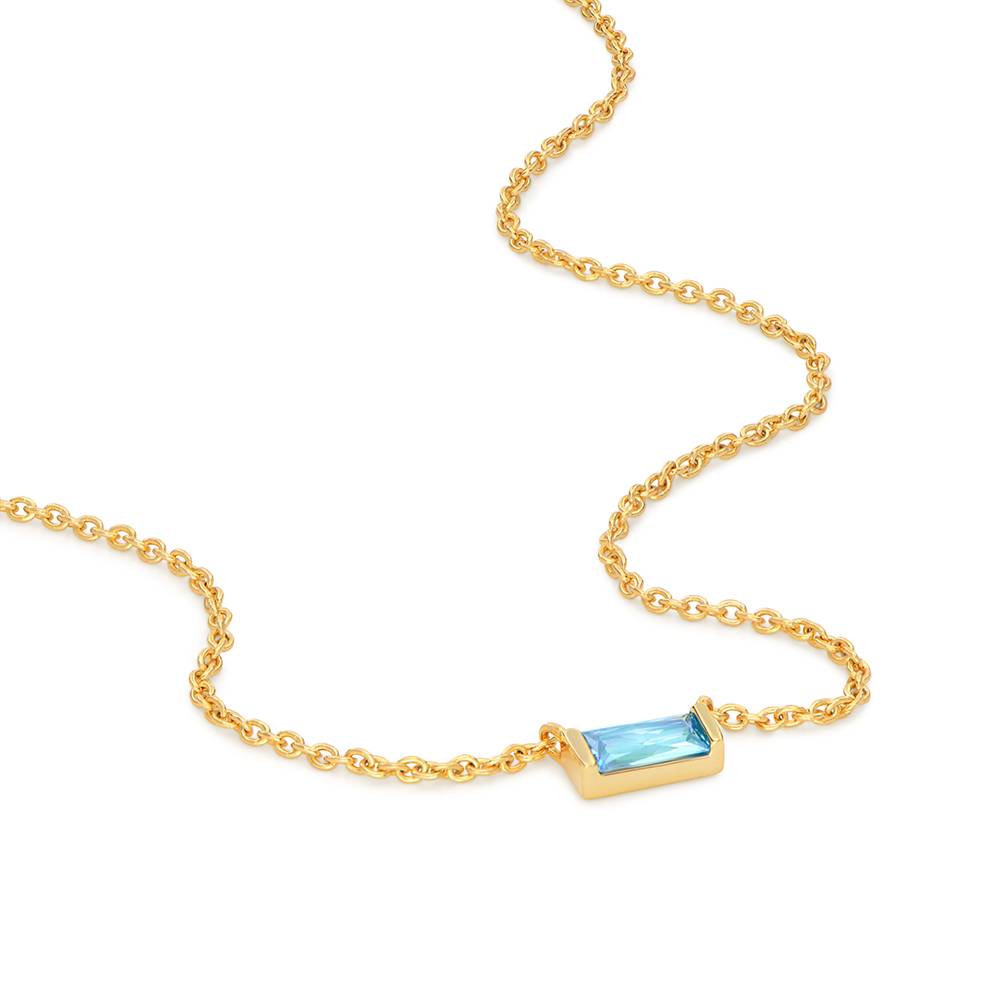Rayna Birthstone Baguette Necklace in Vermeil-1 product photo