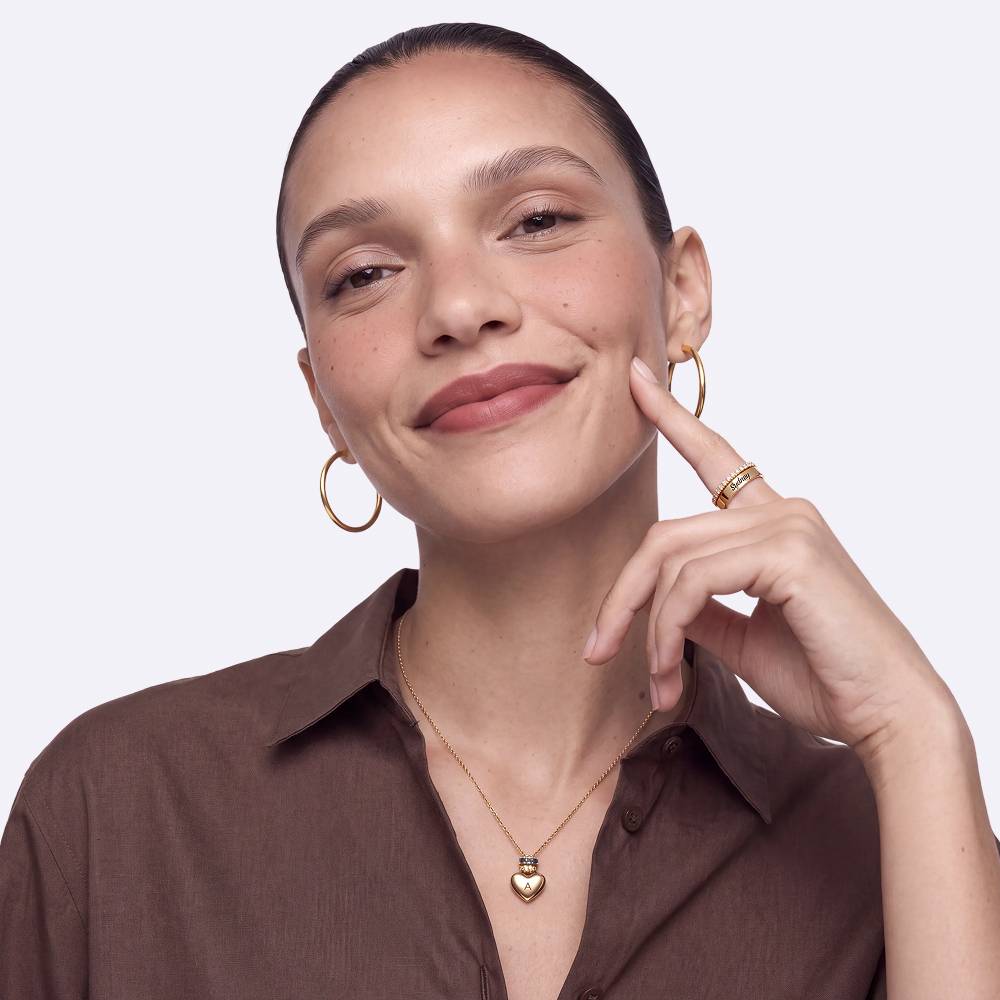 Romy Classic Hoop Earrings in Gold PVD Plating-2 product photo
