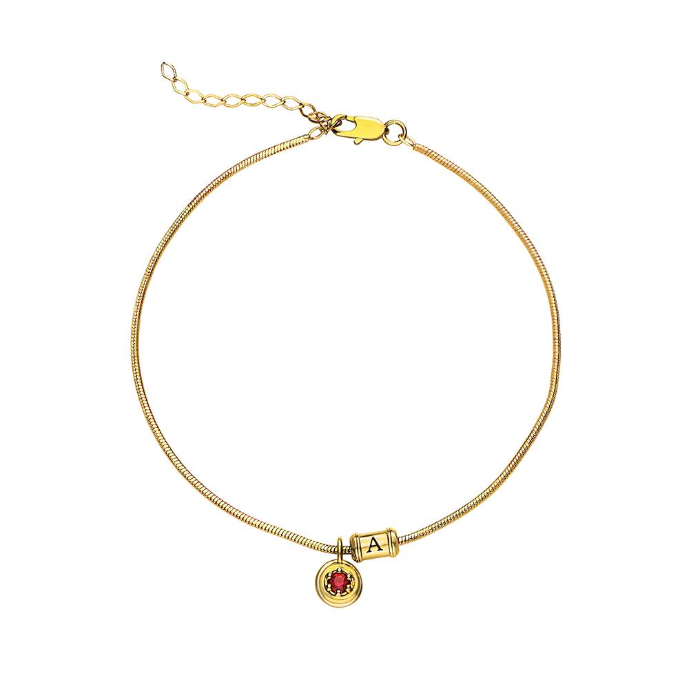 Sandy Shores Initial Anklet in Gold Plating-1 product photo